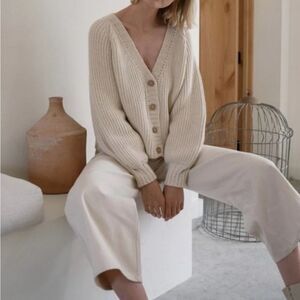 Laude the label Cream Knit Cardigan